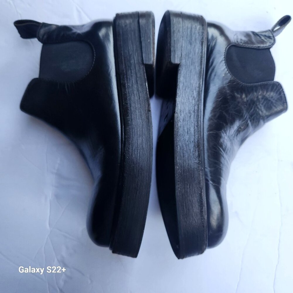 Marsell Black Leather Ankle Chelsea Boots Made In Italy Platform Size 5 EU 35